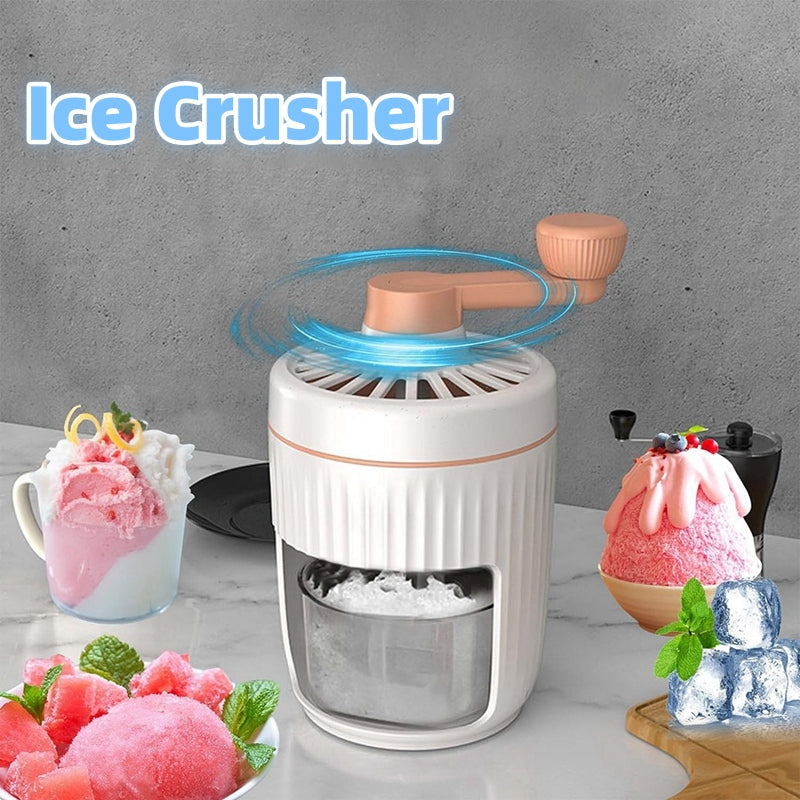 Hand-cranked Ice Shaving Machine Small Household Ice Crusher Hand-cranked Smoothie Machine Hail Ice Machine Kitchen Gadgets