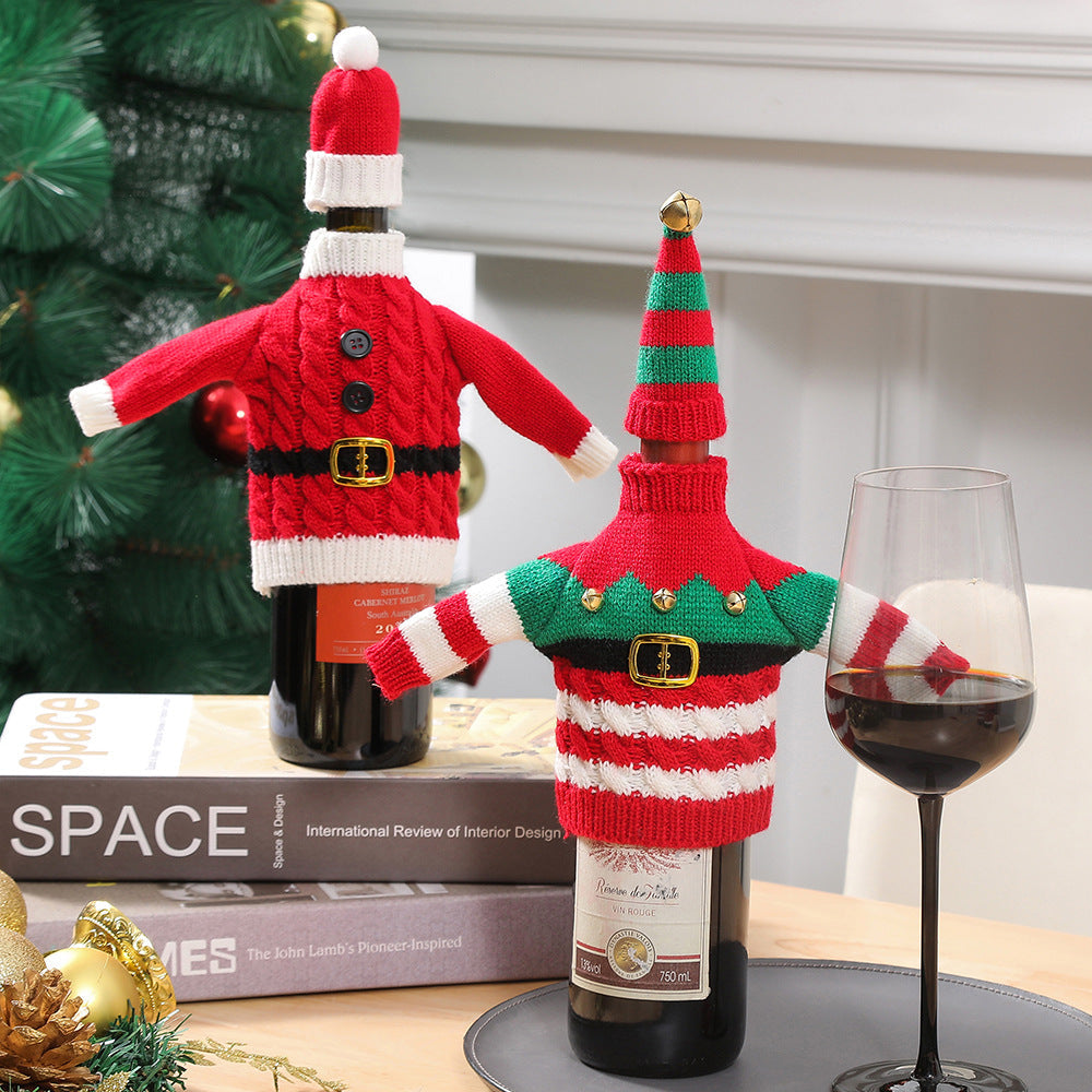 Christmas Knitted Wine Bottle Covers