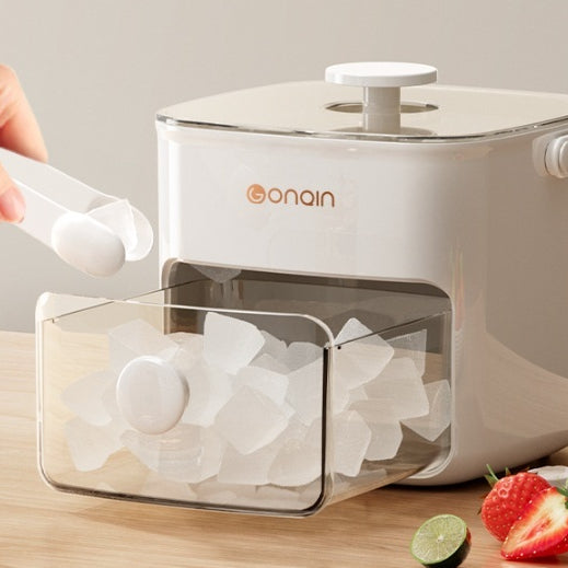 48-Grid Ice Maker Food-Grade Summer Double-Layer Design Ice Mold Easy-Press Lid Home Ice Storage Box