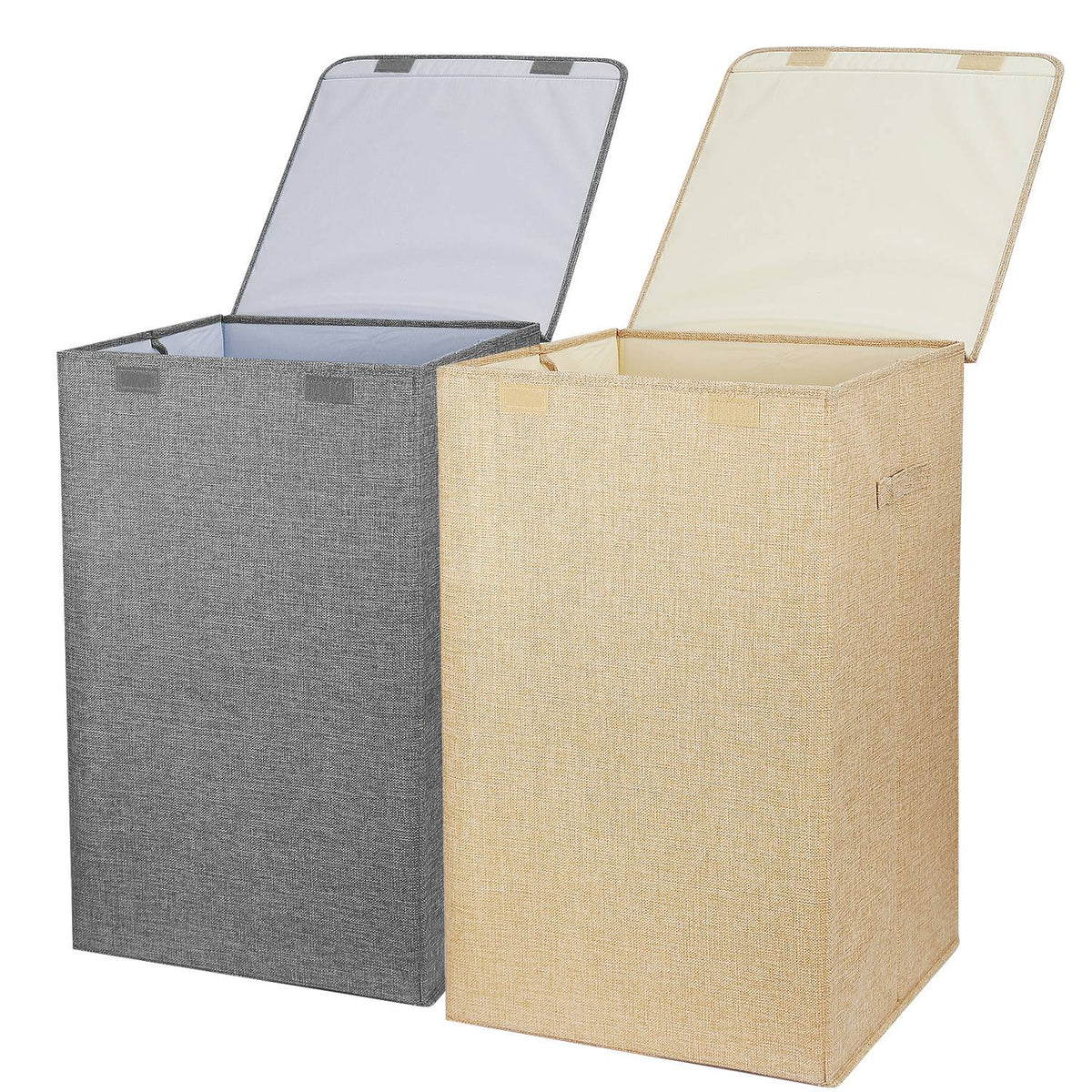 1Pc Foldable Laundry Hampers Washing Clothes Laundry Basket With Lid Handles Storage Organizer