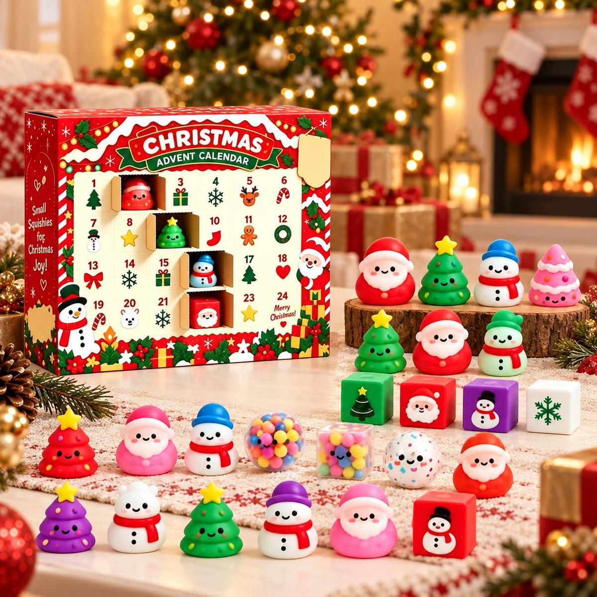 Christmas Squeeze Toy 24-Day Advent Calendar Blind Box
