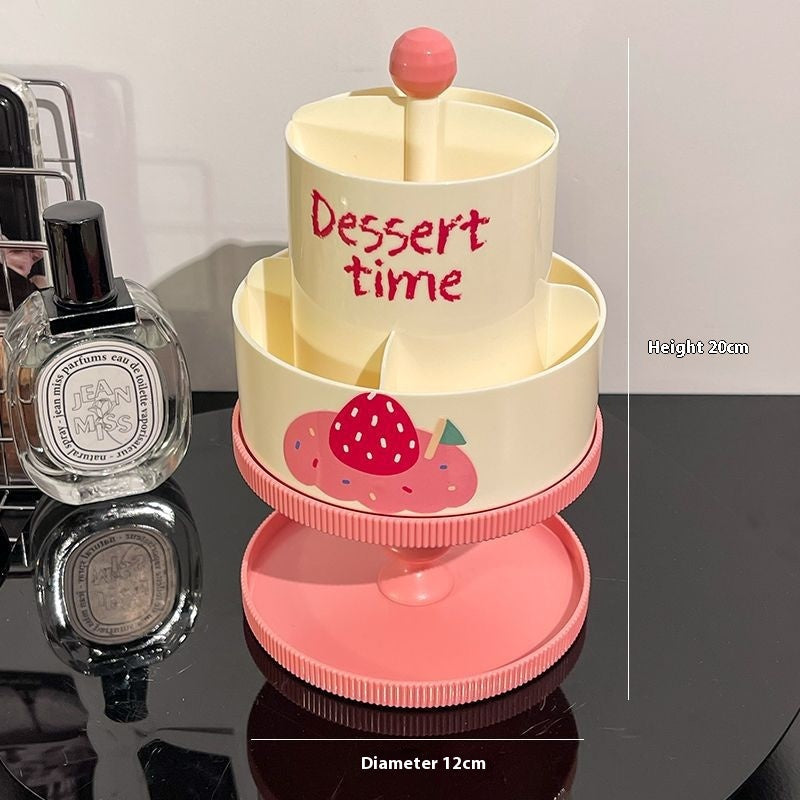 360° Rotating Makeup Brush Holder and Cosmetic Organizer – Two-Tier Desktop Storage Caddy