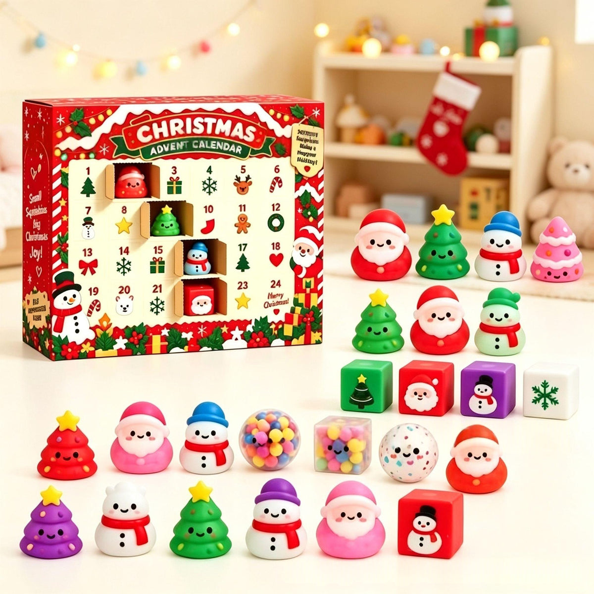 Christmas Squeeze Toy 24-Day Advent Calendar Blind Box