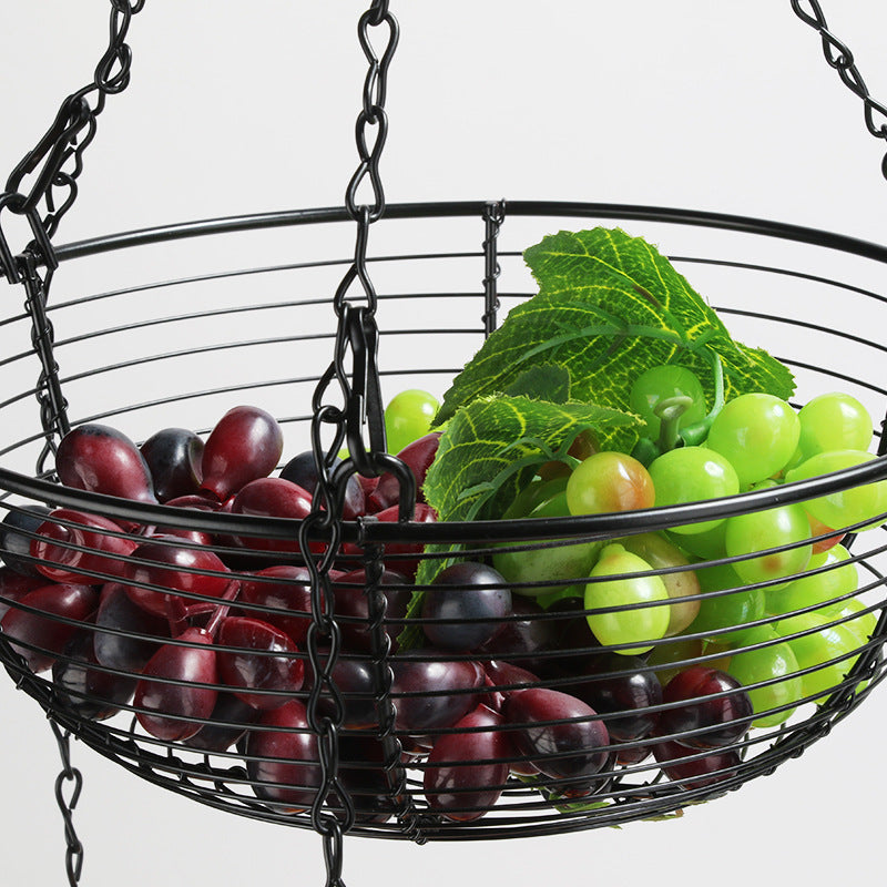 European Iron Fruit Basket Creative Three-layer