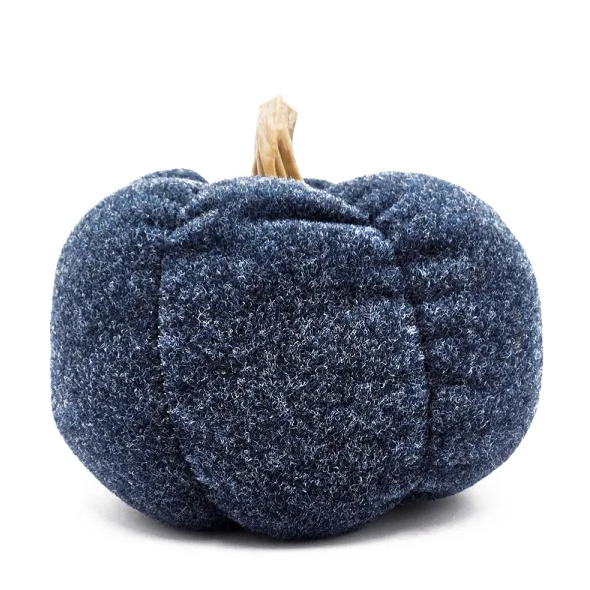 A Set Of 3 Deep Blue Pumpkin Decorations