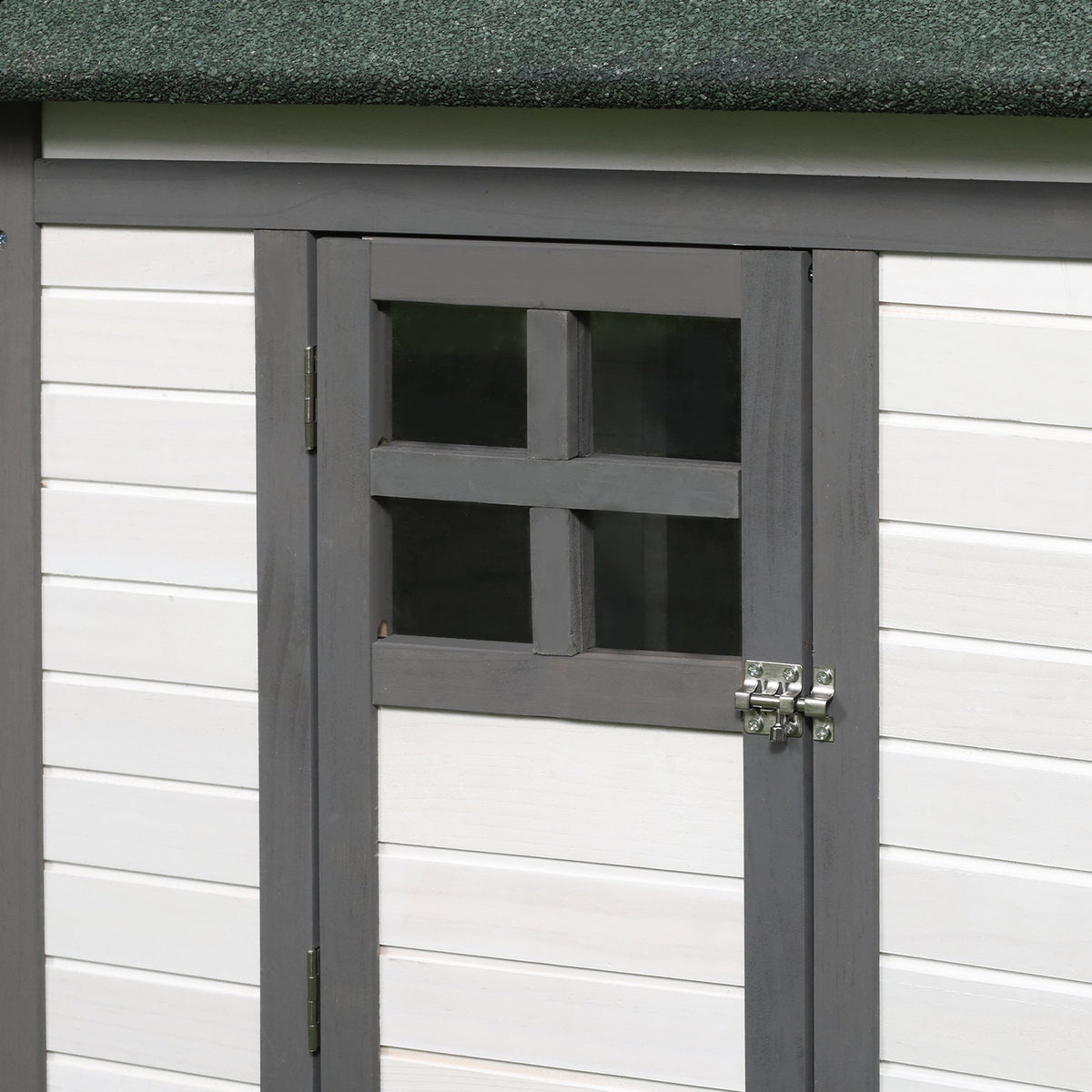 77-Inch Wooden Chicken Coop with Enclosed Run, Nesting Box and Removable Cleaning Tray
