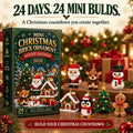 24-Day Christmas Mini Building Block Ornament Advent Calendar – 24 Festive DIY Tree Decorations