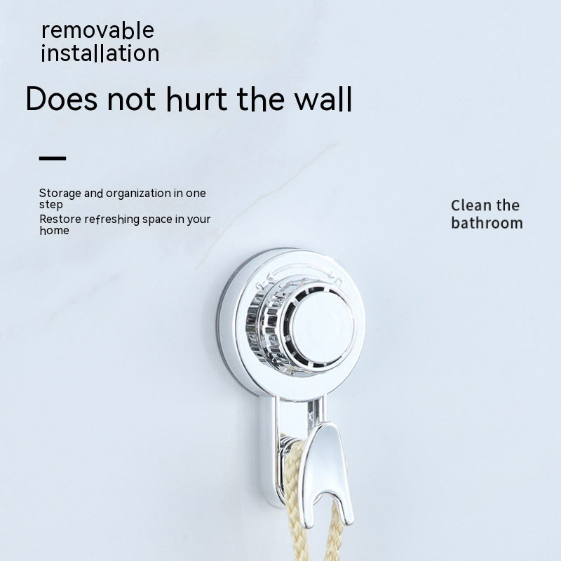 Wall Suction Cup Hook Punch-free Powerful Vacuum Single Hook Kitchen Bathroom Door Rear Non-marking Clothes Hook