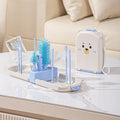 Travel Baby Bottle Brush Set - Portable Cup Cleaning Brush Set with Drying Rack and Storage Case for Bottles, Straws, Lids and Tumblers