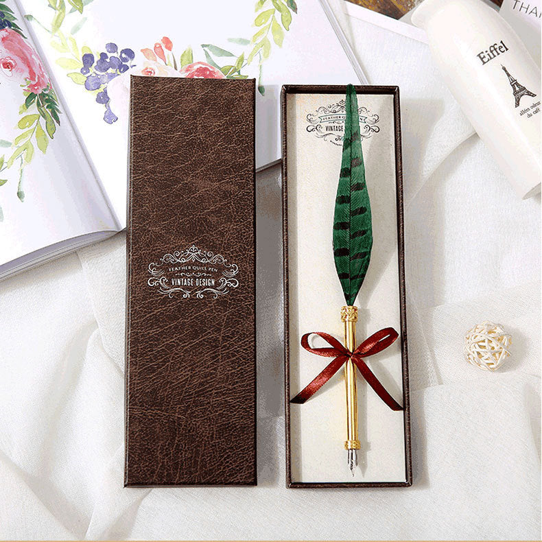 Retro Feather Pen Gift Box