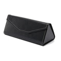 Handmade Stitching PU Cowhide Compression Resistance Triangle Folding Glasses Case