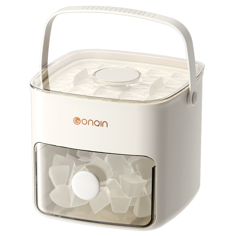 48-Grid Ice Maker Food-Grade Summer Double-Layer Design Ice Mold Easy-Press Lid Home Ice Storage Box