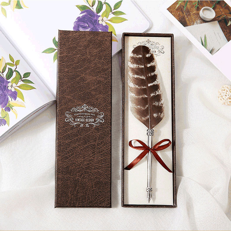 Retro Feather Pen Gift Box