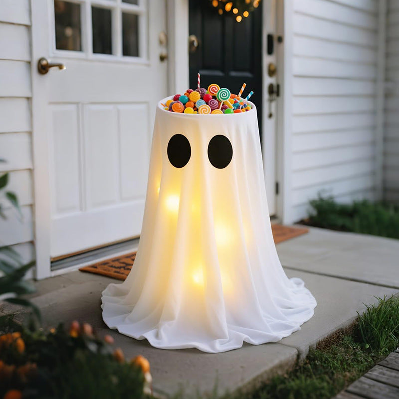 Halloween Decorative Candy Dish And Bowl Ghost Outdoor Yard Ornament